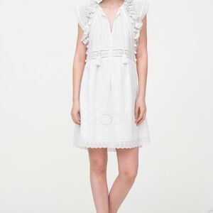 Sea New York Sofie Lace Tunic Dress • Ivory • Size 2 • Hand-Embellished